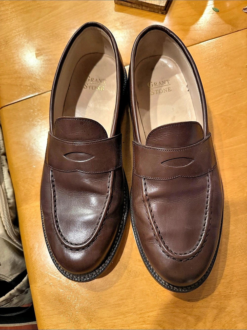 Grant Stone Traveler Penny Loafer Brown Leather
